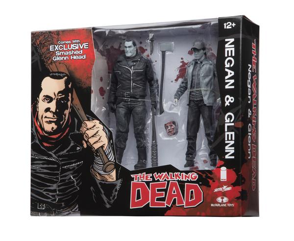 McFarlane Walking Dead Negan & Glenn Black & White Comic Book Version 2-Pack Figure Set